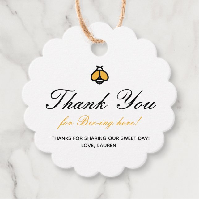 Etiqueta de presente de mel moderno (Frente)