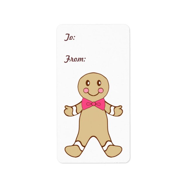 Etiqueta de Presente de Menino de Biscoito (Frente)