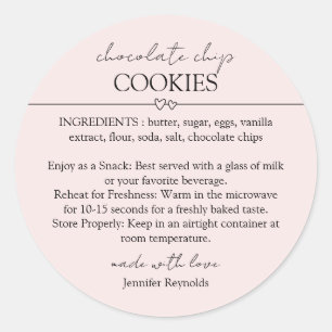 Etiqueta de Presente de Mix Jar Mix Jar Chip Cooki