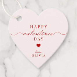 Etiqueta de presente de NAMORADOS simples, rosa-ve