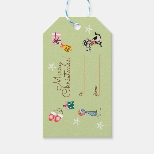 Etiqueta de presente de Natal (Frente)