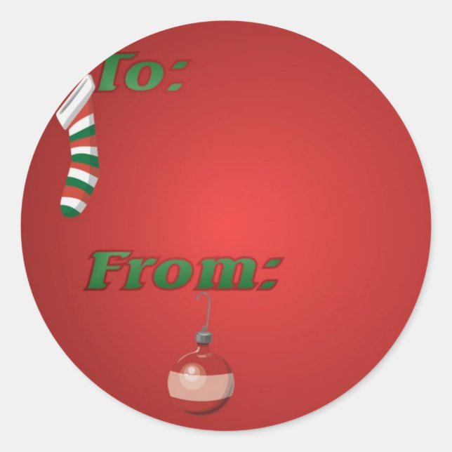 Etiqueta de presente de Natal (Frente)