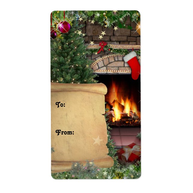 Etiqueta de presente de Natal (Frente)