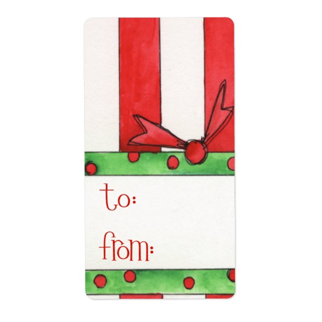 Etiqueta de presente de Natal (Frente)