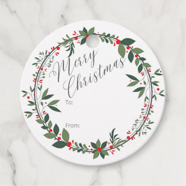 Etiqueta de presente de Natal (Frente)