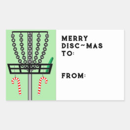 Etiqueta de Presente de Natal de Disc Golf