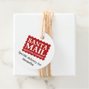 Etiqueta de presente de Natal de entrega especial