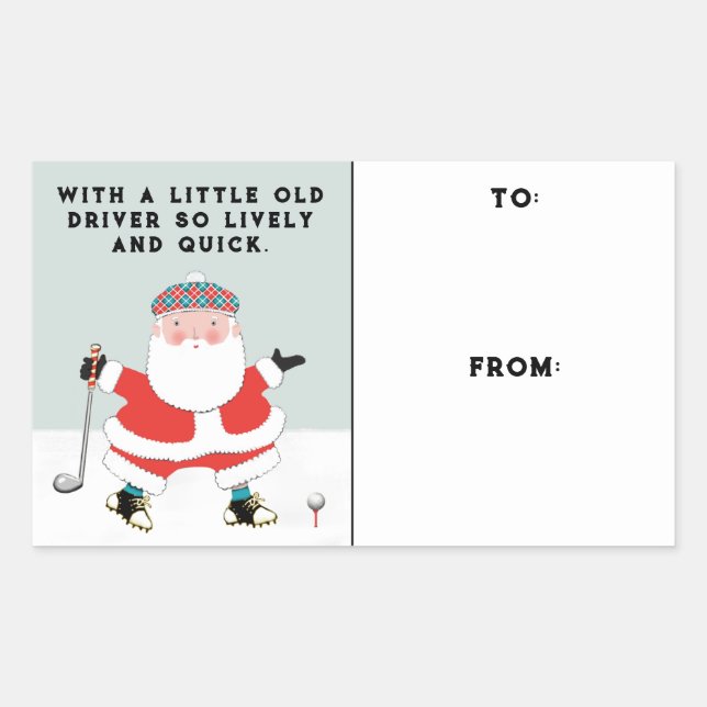 Etiqueta de presente de Natal de Golf (Frente)