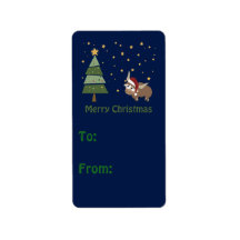 Etiqueta de presente de Natal de iaque