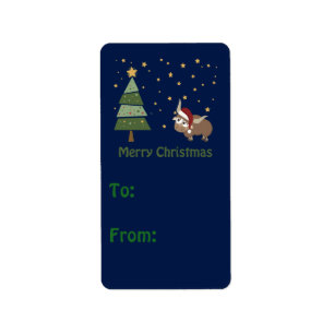 Etiqueta de presente de Natal de iaque