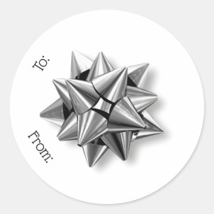 Etiqueta de presente de Natal do Arco de Prata de 