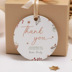 Etiqueta de presente de Natal do Chá de fraldas pa