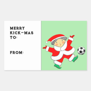 Etiqueta de presente de Natal do Futebol