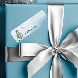 Etiqueta de Presente de Natal do Woodland Artic Ha