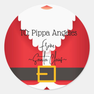 Etiqueta de presente de Natal e Casaco de papai no