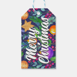 Etiqueta de presente de Natal feliz