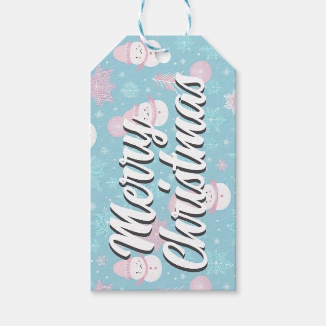 Etiqueta de presente de Natal feliz (Frente)