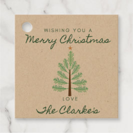 Etiqueta de presente de Natal feliz