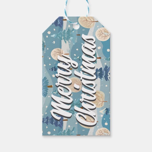 Etiqueta de presente de Natal feliz (Frente)