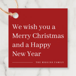 Etiqueta de presente de Natal feliz