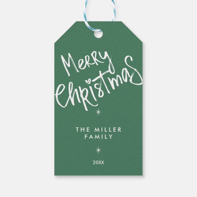 Etiqueta de presente de Natal - Festivo (Verso)