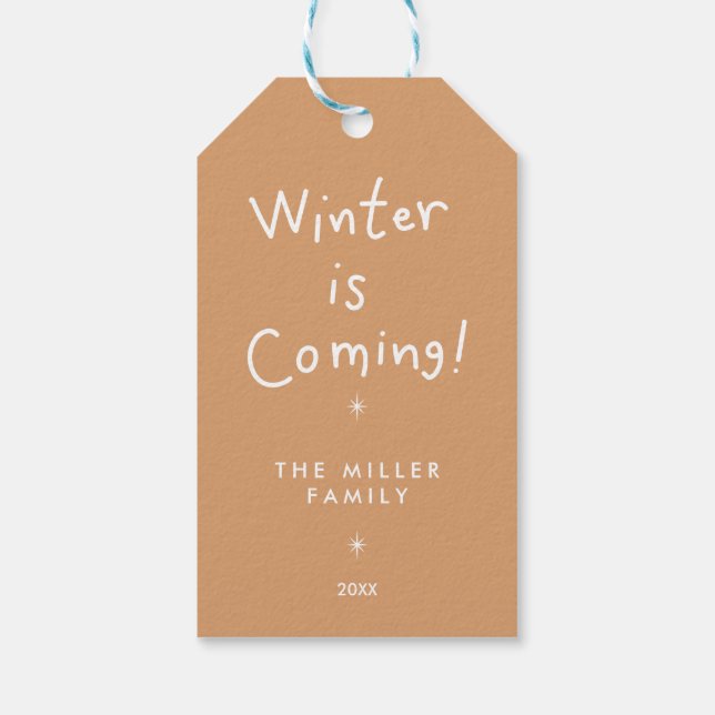 Etiqueta de presente de Natal - Festivo (Verso)