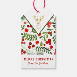 Etiqueta de Presente de Natal Geométrico para Rein