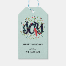 Etiqueta de presente de Natal Joyful