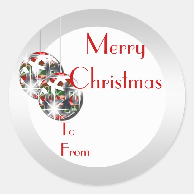 Etiqueta de presente de Natal legante PERSONALIZAR (Frente)