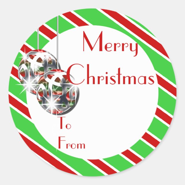 Etiqueta de presente de Natal legante PERSONALIZAR (Frente)