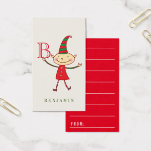 Etiqueta de presente de Natal mágico Elf Feriado d