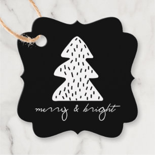 Etiqueta de Presente de Natal Moderno Minimalista