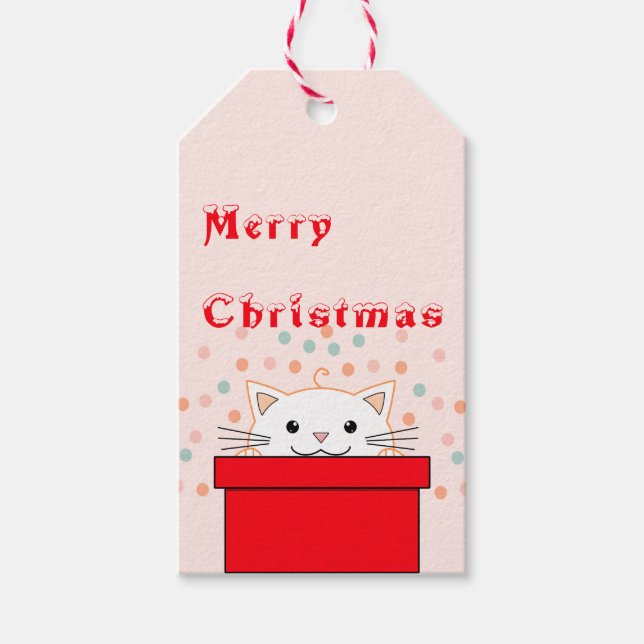 Etiqueta de Presente de Natal para Amante | Gatinh (Frente)