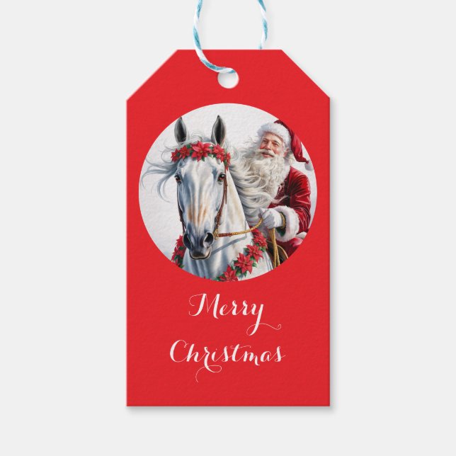 Etiqueta de Presente de Natal para Amantes de Cava (Frente)