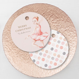 Etiqueta de Presente de Natal para Bailarina