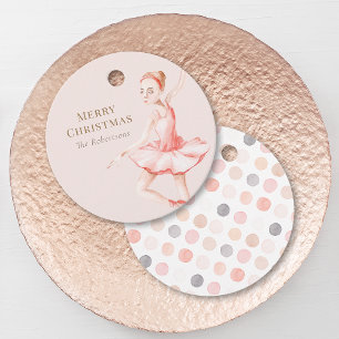 Etiqueta de Presente de Natal para Bailarina