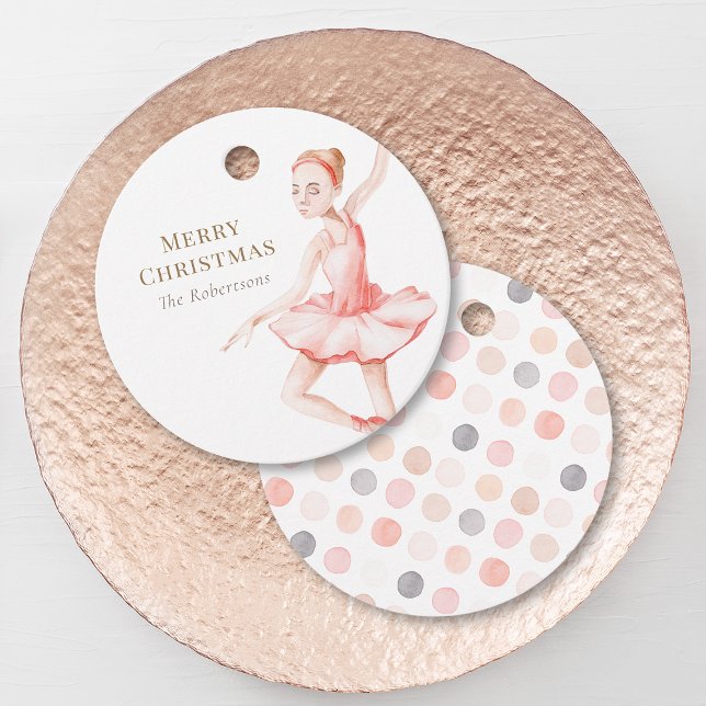 Etiqueta de Presente de Natal para Bailarina (Criador carregado)