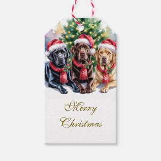 Etiqueta de Presente de Natal para Labrador