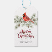 Etiqueta de presente de Natal para o Cardinal