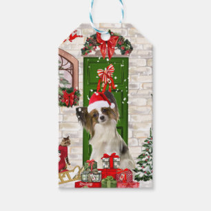 Etiqueta de Presente de Natal para Papillon