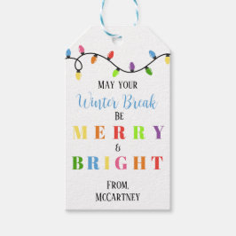 Etiqueta de presente de Natal para Professora do E