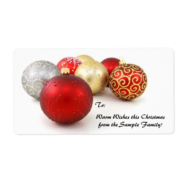 Etiqueta de presente de Natal Personalizada para O (Frente)