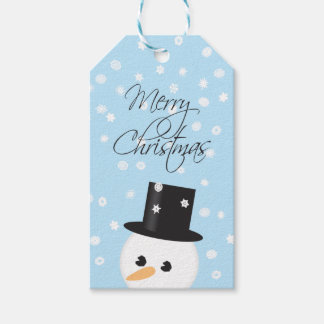 Etiqueta de Presente de Natal Snowman