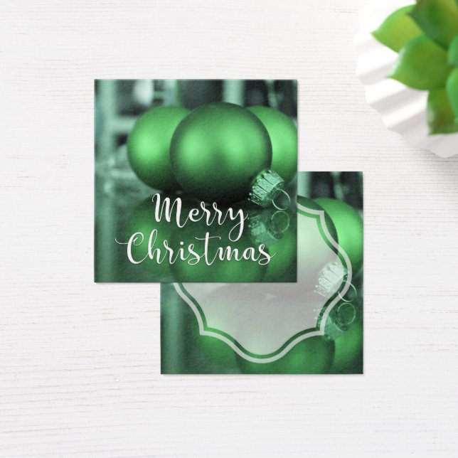 Etiqueta de Presente de Natal Tons Verde (Mesa)