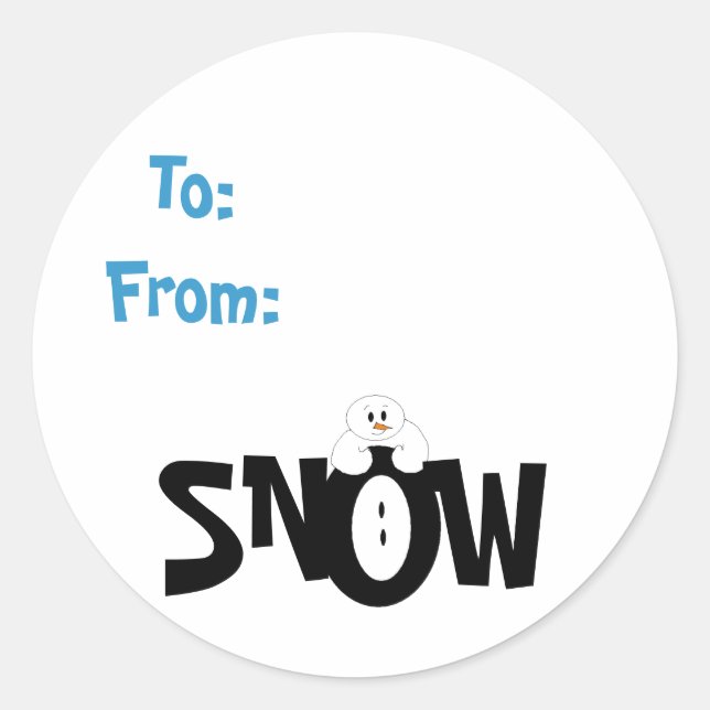 Etiqueta de presente de neve (Frente)