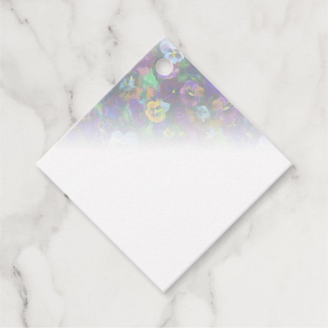 Etiqueta de presente de Pansies [roxo] (Frente)