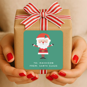 Etiqueta de Presente de Papai Noel   Adesivo de Pr