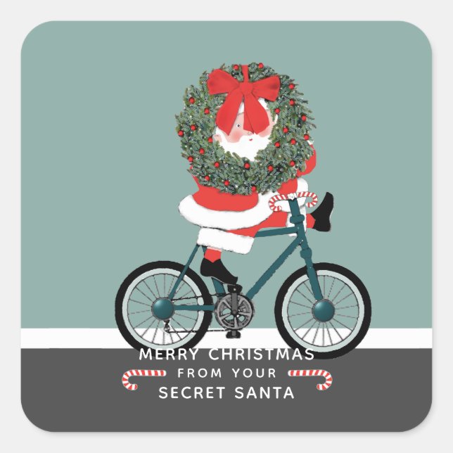 Etiqueta de Presente de Papai Noel Clássico Adesiv (Frente)