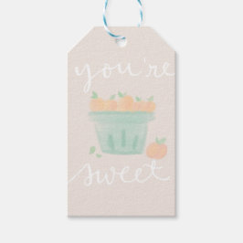 Etiqueta de presente de pêssego