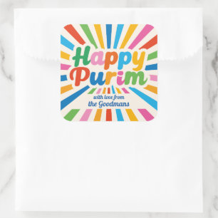 Etiqueta de Presente de Purim Personalizado